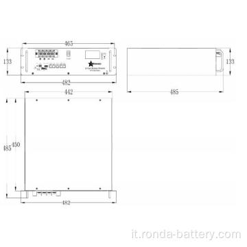 48 V 50 AH LifePO4 Batteria Crennatura di energia Home Energy